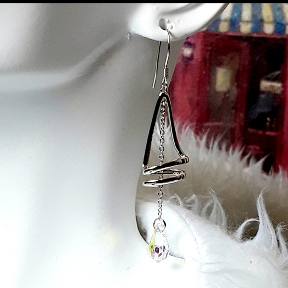 NEW S925 Prism Swarovski Element Earrings - Picture 2 of 8